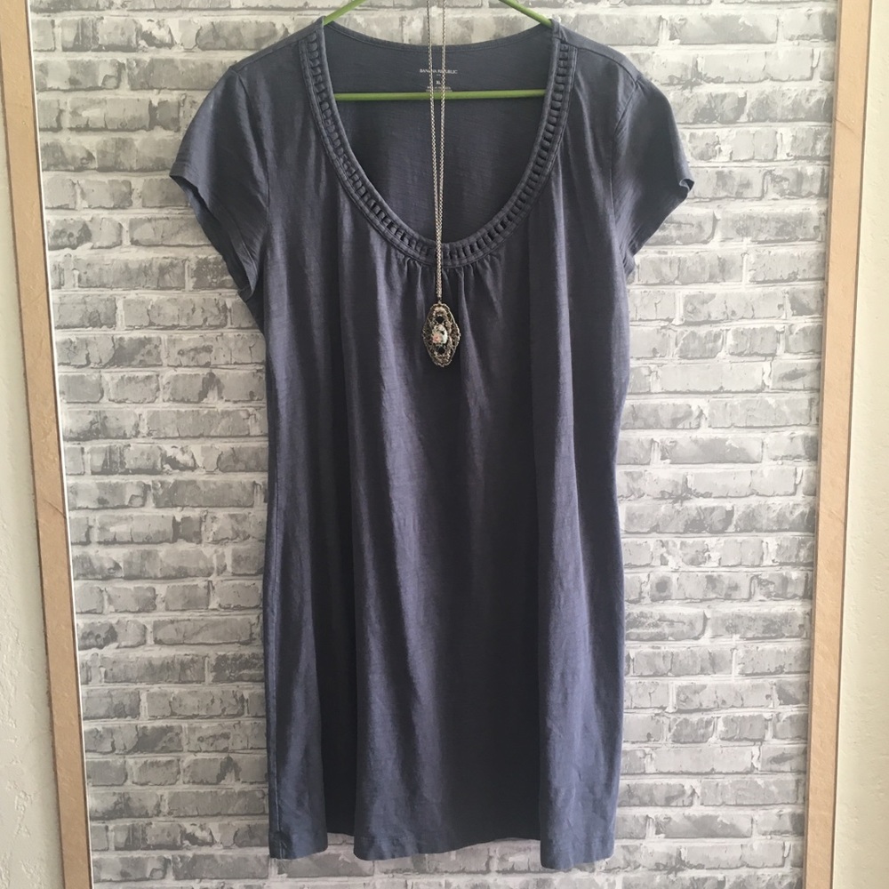 Banana Republic Size XL Grey Blue Tunic
